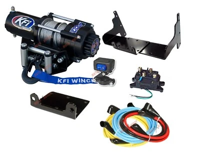 Kit de cabrestante y placa de montaje Polaris 500 Sportsman 1996-2003 2000 lb KFI ATV Foto 1 de 3
