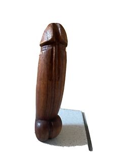 Penis Holz Holzpenis Phallus Penisskulptur Höhe ca. 19,5 cm