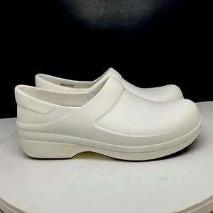 Crocs Shoes Womens 9 Neria Pro ll Work Clogs White Triple Comfort Slip On 204045 - Picture 1 of 12
