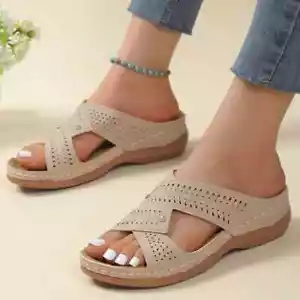 Sandals Women Summer Shoes Women Elegant Low Heels Sandals Summer Slippers - Picture 1 of 28