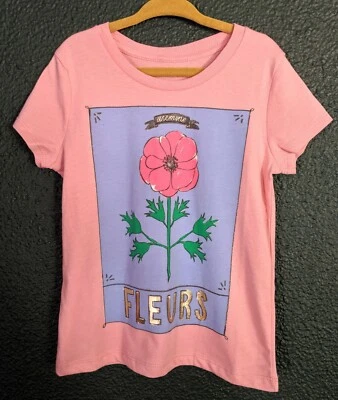 NWT Gymboree SPRING 2019 Pink "Fleurs" flower French SHIRT TOP T-SHIRT XS 4  - Image 1 of 4