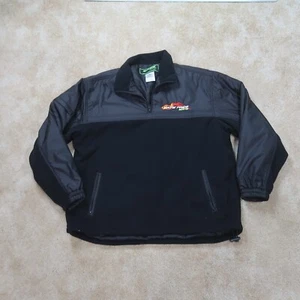 Arcticwear Fleece Sweatshirt Men's Large Black Long Sleeve Arctic Cat 1/4 zip - Picture 1 of 12