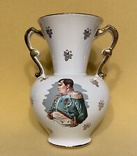 Antique French Porcelain Gilded Two-Handled Vase Napoleon Bonaparte Bees Motif