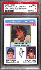 1976 TOPPS #204 AL STRIKEOUT LEADERS PSA 8 22777047
