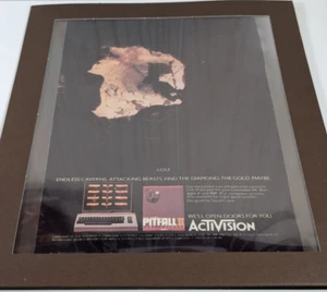 Pitfall II gerahmt laminiert 1984 Promo Werbung - Activision Classic Videospiel Dekor - Bild 1 von 8
