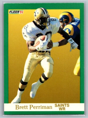 Brett Perriman 1991 Fleer #302 New Orleans Saints - Image 1 of 2