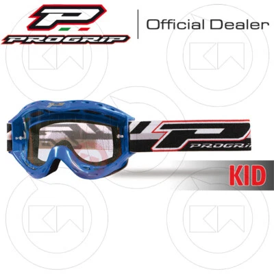 Mascarilla Progrip Moto Cross Enduro Kids 3101-104 Azul Lente Transparente - Imagen 1 de 3