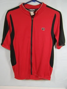 Pearl Izumi Shirt Adult Large Red Black Full Zip Cycling Biking Select Mens - Picture 1 of 7
