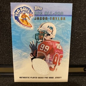 2001 Topps Pro Bowl Jason Taylor Patch Dolphins B1