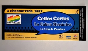 ENTRADA CONCIERTO CELTAS CORTOS-CABRA MECANICA-LA CAJA DE PANDORA-4 ABRIL 2002 - Picture 1 of 1