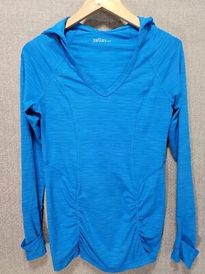 Sudadera con Capucha Zella Easy Breezy Manga Larga Pequeña Azul Peso Ligero C25 Foto 1 de 4