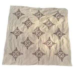 Pottery Barn Holiday Crewel Embroidered Jeweled Table Throw 50” - Picture 1 of 10