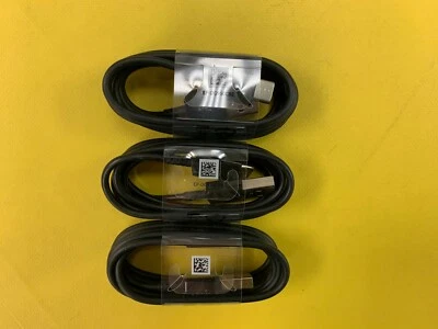 Lot 3x OEM Samsung Fast Charge Black USB Type C Cable for Galaxy S9 Plus Note 8  - Image 1 of 2