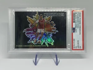 2020/21 Panini obsidian PSA 10 Aubameyang Colorblast Arsenal SSP Soccer - Picture 1 of 2