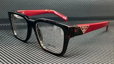 PRADA PR 08ZV 11F1O1 Black Marble Men's 54 mm Eyeglasses - Image 1 of 4