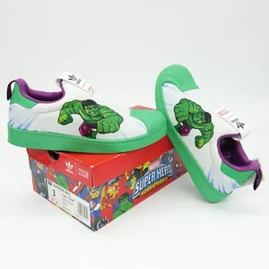 New Adidas x Marvel Superstar 360 C Hulk Kids 3 US / UK 2.5  Sneakers FY2508 - Picture 1 of 18