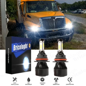 For International 4300 4400 4300LP 2011-2018 2Pcs 9007 LED Headlight Bulbs 6000K - Picture 1 of 8