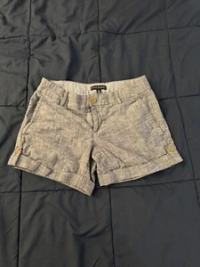 Banana Republic Womens Shorts Size 4 Blue Chino Cotton - Picture 1 of 10