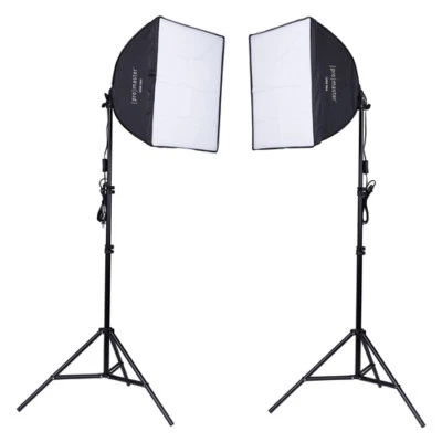Promaster 2 - Light AC Softbox Kit - 20" x 20"  E26 / E27 lamp base #1984 - Image 1 of 4