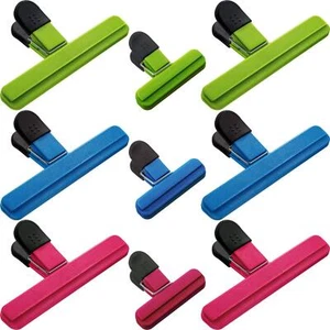 Large Chip Bag Clips Grocery Bag Clips Food Bag Clips Plastic Clips Bright As... - Picture 1 of 3