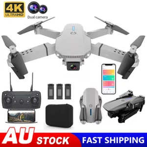 New RC Drone With 4K HD Dual Camera WiFi FPV Foldable Quadcopter with 3 Battery - Picture 1 of 21