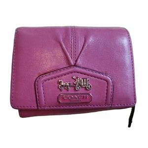  [COACH] Bi-fold Wallet Coin purse Pinkish color (Used) 100% authentic - Picture 1 of 8