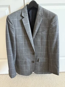 J Crew Ludlow Blazer 38s. Grey Wool Windownpane. Sportcoat Suit - Picture 1 of 6
