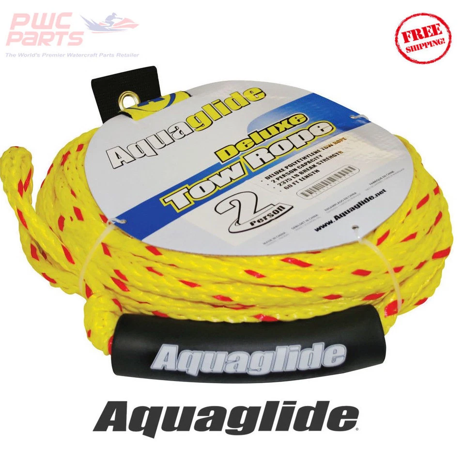 AQUAGLIDE Towable 2 Person Deluxe Tow Rope 2375lb Cap. for Airhead SportsStuff