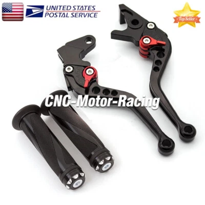 For Suzuki TL1000S 1997 1998 1999 2000 2001 Brake Clutch Levers & Grips Short - Image 1 of 4