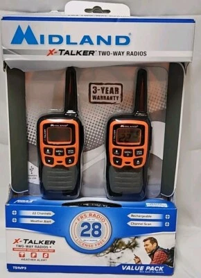 Midland X-TALKER T51VP3 Two Way Radios. Rechargeable Open Box. 100% Complete  - Image 1 of 4