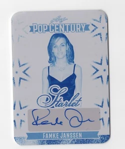 Famke Janssen 2024 Leaf Metal Pop Century Autograph Card Auto Printing Plate 1/1 - Picture 1 of 2