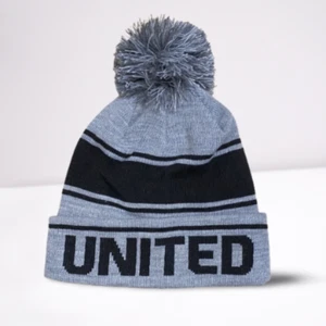 Manchester United Grey & Black Bobble Hat - Picture 1 of 1