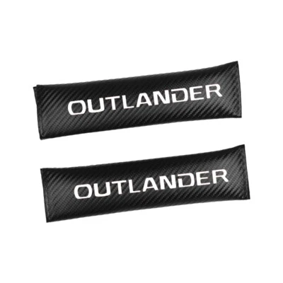 Cubierta de cinturón de seguridad de coche con textura de fibra de carbono almohadilla para el hombro para Mitsubishi Outlander Foto 1 de 4
