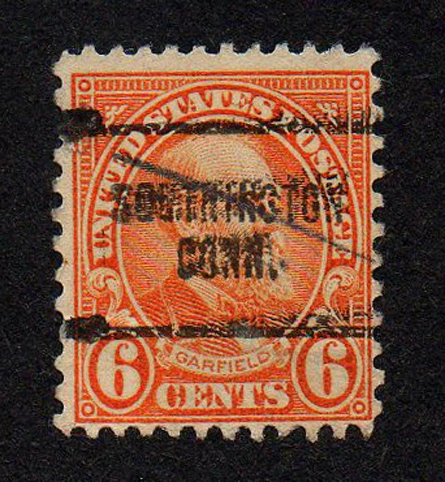 USA, SCOTT # 638, RARE PRECANCEL SOUTHINGTON, CONNECTICUT, JAMES GARFIELD 1927 - Image 1 of 1