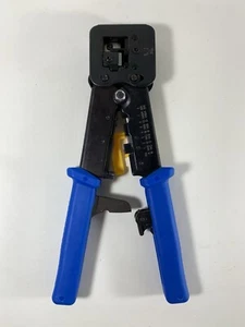 Pass Through Rj45 Strumento di Crimpatura, Kit di Strumenti di Crimpatura Ethernet a Cricchetto - Foto 1 di 2