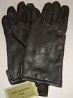 Men's 100% Cashmere Lined Genuine Leather Gloves, Black,Medium 