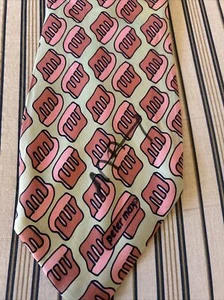 HAND SIGNED 1960's PETER MAX Cosmic Men’s Tie RARE silk padded Needs Cleaning - Picture 1 of 5