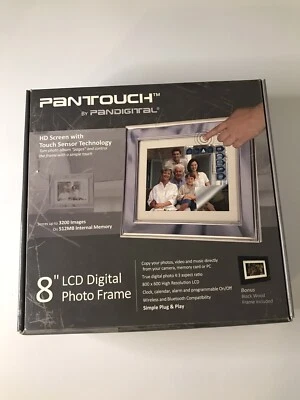 PanDigital 8" LCD Digital Photo Frame 800x600 PanTouch Sensor PAN8056W02T NEW - Image 1 of 4