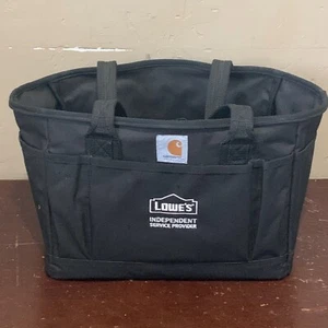 Carhartt Lowes Independent Service Provider Black Utility Tote/Tool Bag Pockets - Picture 1 of 8