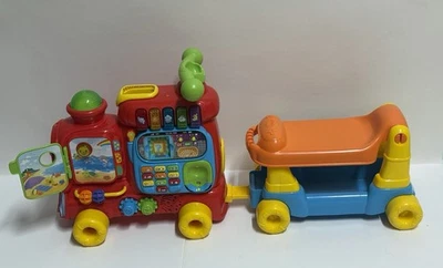 Vtech 4- in-1 letter, Learning Red Train Sit And Stand One Wheel Missing ￼￼ - Image 1 of 4