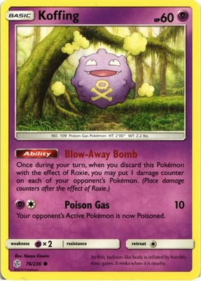 SM - Cosmic Eclipse #76/236 Koffing - Image 1 of 2