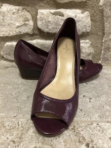 Cole Haan Air Tali burgunderrot offene Zehenpartie Keilabsatz 7,5 für Damen - Bild 1 von 10