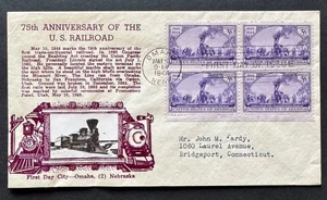 AtoZ. Crosby Omaha Nebraska FDC Railroad Steam Train 1944 Photo Cachet - Picture 1 of 1