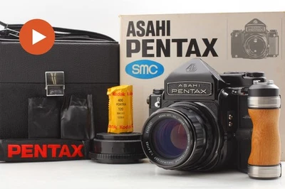 Grid [ Top Mint in Box w/ Case Grip Strap] Pentax 6x7 TTL MUP T 105mm From JAPAN - Image 1 of 4