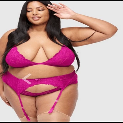 Cinturón Liguero Jessica Fredericks Of Hollywood Fushia/Encaje Rosa Talla Pequeña/Mediana Foto 1 de 4