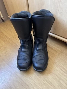 Richa Hipora Waterproof Breathable Motorbike Black Leather Boots Size 5 UK . - Picture 1 of 12