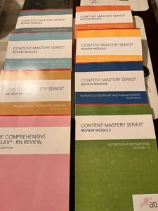 ATI Nursing Education RN Content Mastery Series Review Module 2019 SET OF 8 - Picture 1 of 9