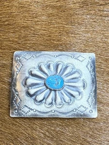 DALE MORGAN ~ TURQUOISE ~ STERLING ~ BELT ~ BUCKLE - Picture 1 of 6