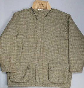 Barbour Sportlicher Tweed Mantel Herren XL Grün Wolle Country Shooting Feldjacke - Bild 1 von 9