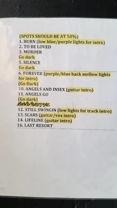 PAPA ROACH - ORIGINAL NO ES UNA COPIA CONCIERTO DE SAN LUIS SETLIST USADO - Imagen 1 de 1